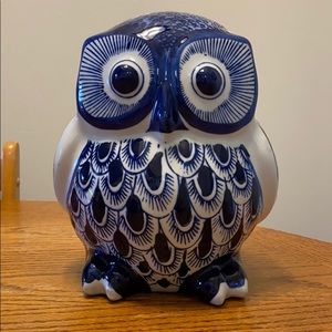 Blue and White Owl